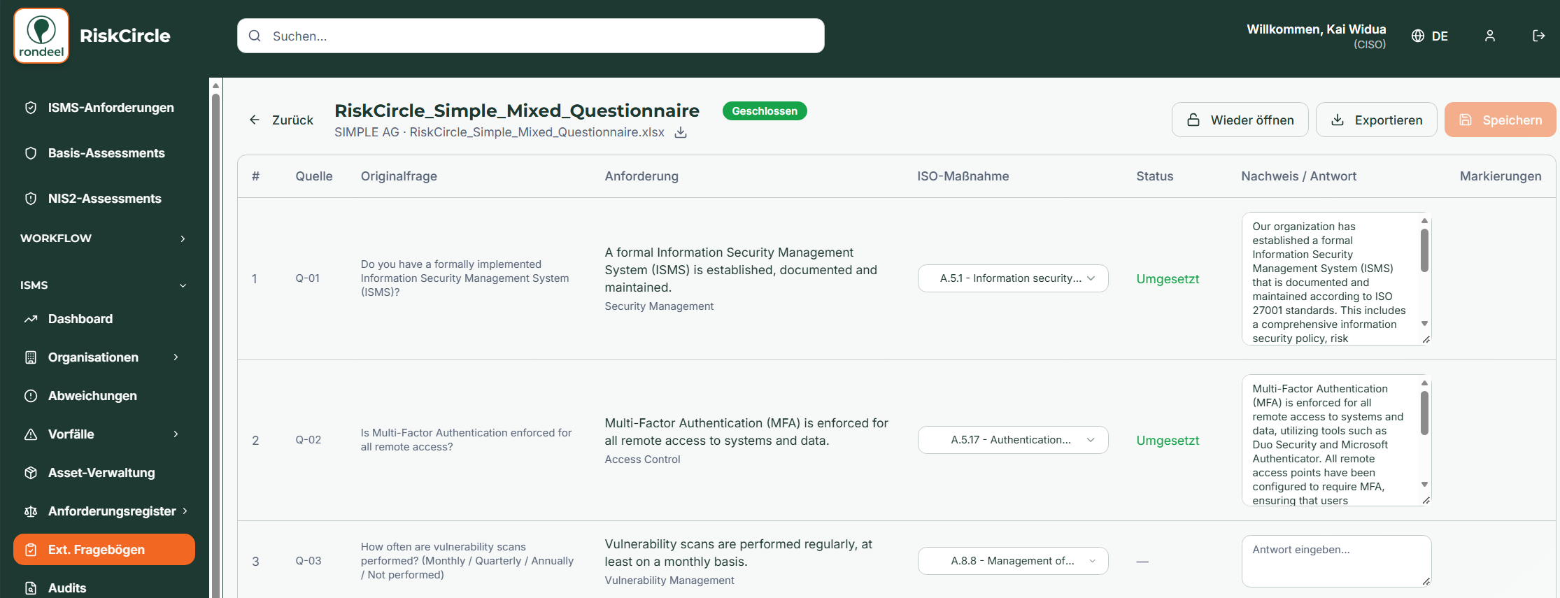 Auto-Questionnaires